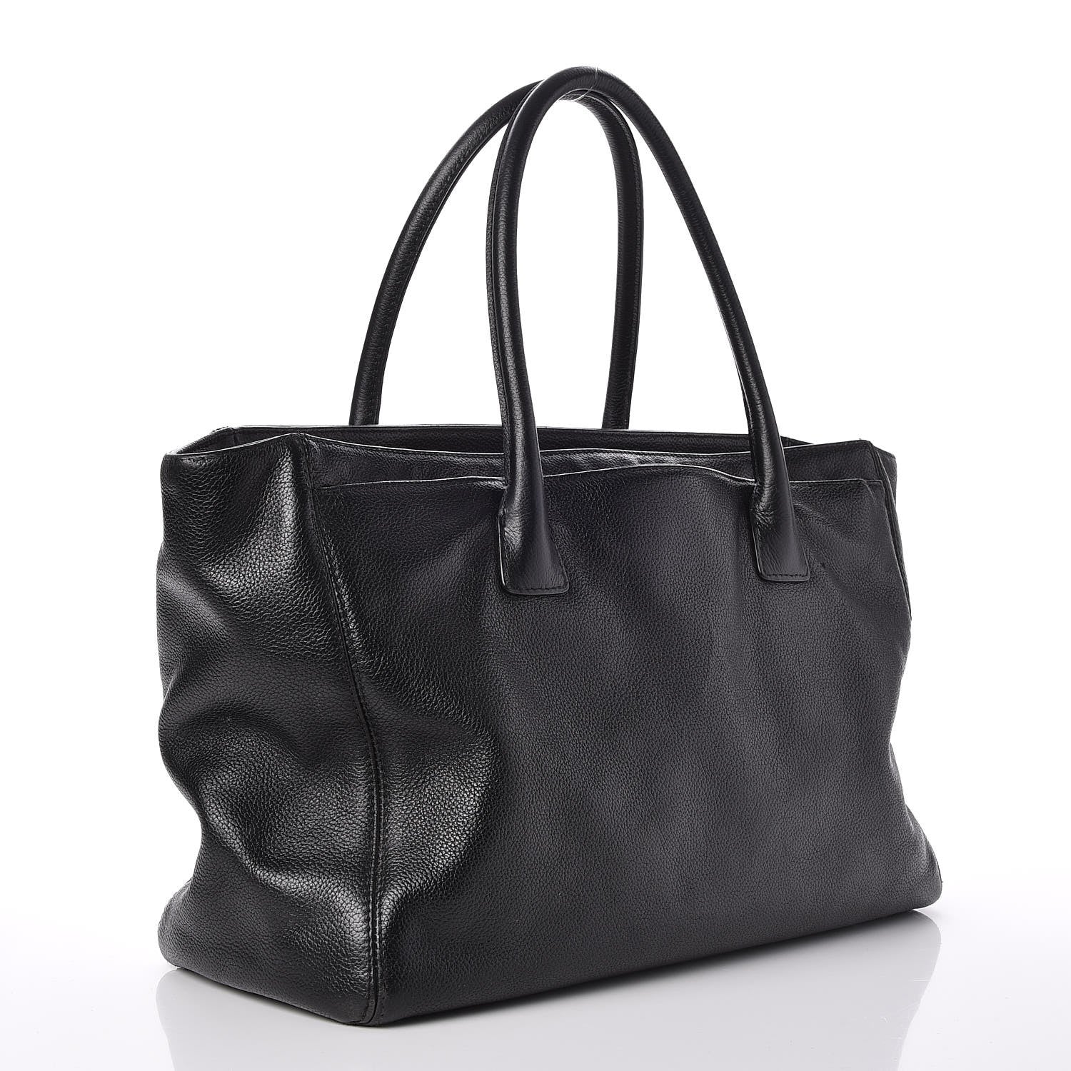 Chanel Calfskin Cerf Executive Shopper Tote Black 3 of 8