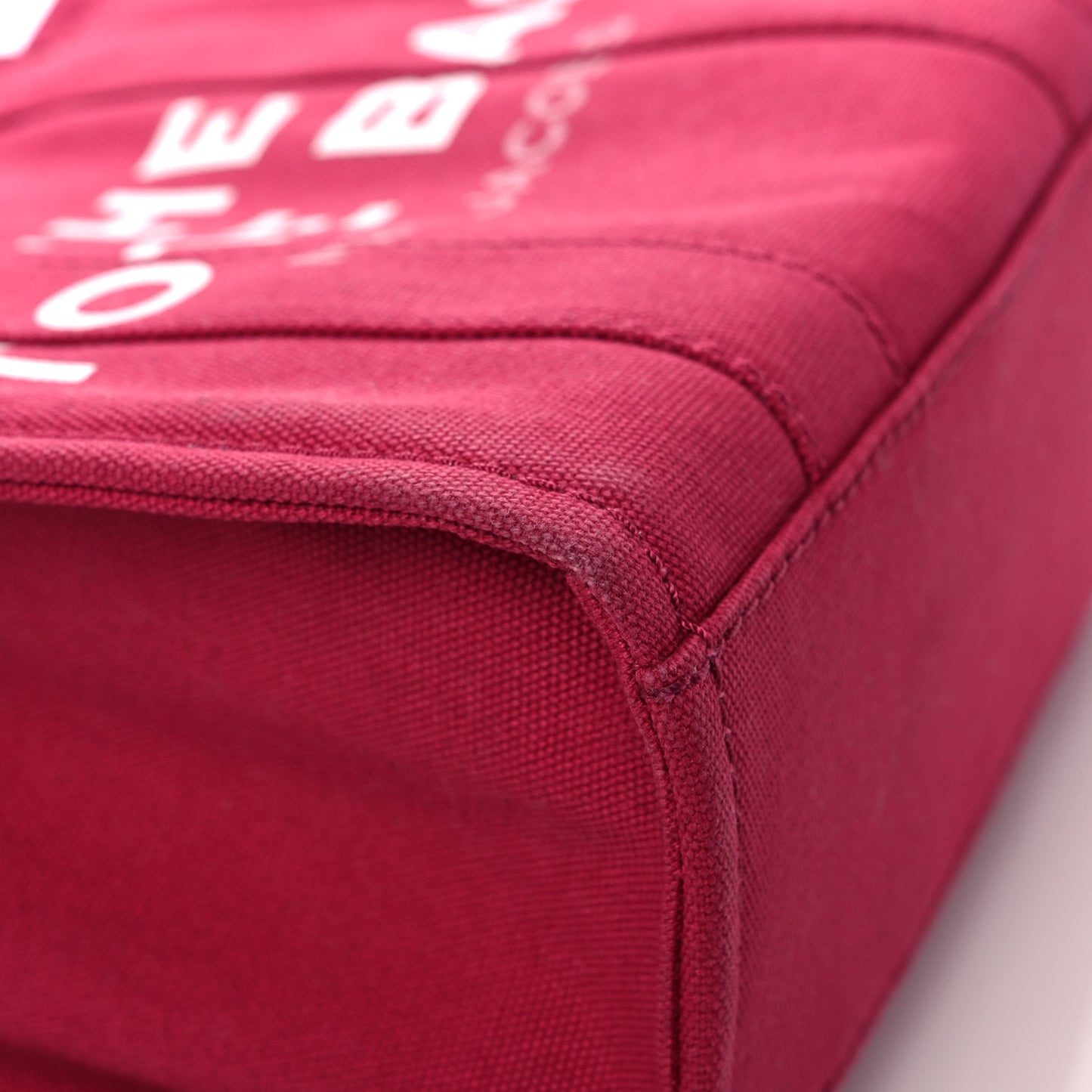 Cotton Canvas Mini The Traveler Tote Bag Raspberry