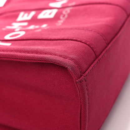 Marc Jacobs Cotton Canvas Mini The Traveler Tote Bag Raspberry 6 of 11