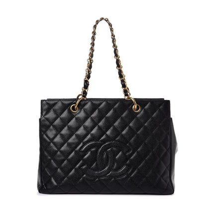 Chanel Caviar Quilted Grand Shopping Tote GST Black 1 of 8