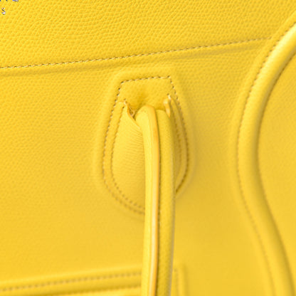 Celine Grained Calfskin Medium Phantom Luggage Yellow 18 of 28