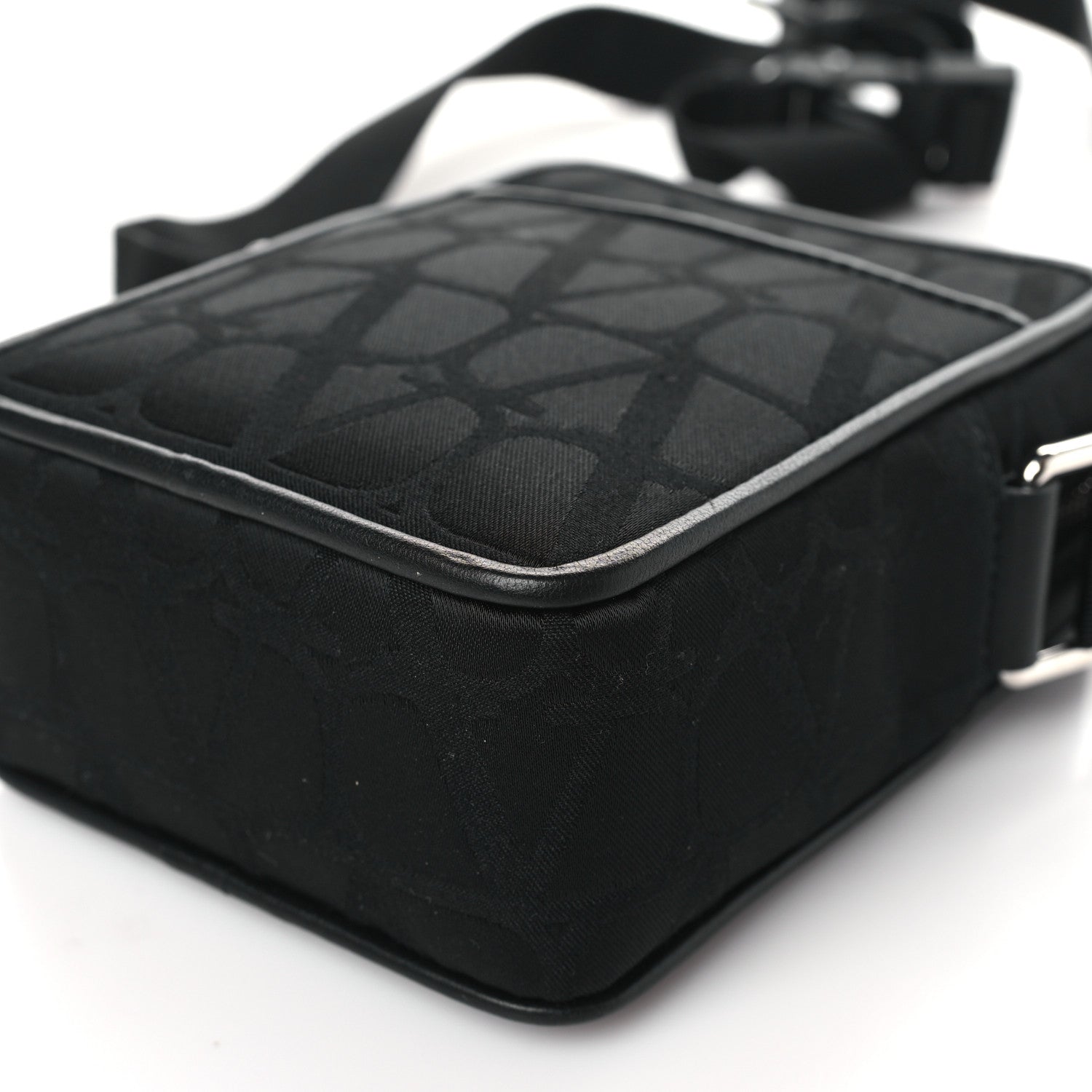 Valentino Garavani Toile Iconographe Calfskin Vlogo Small Mens VLogo Crossbody Black 9 of 9