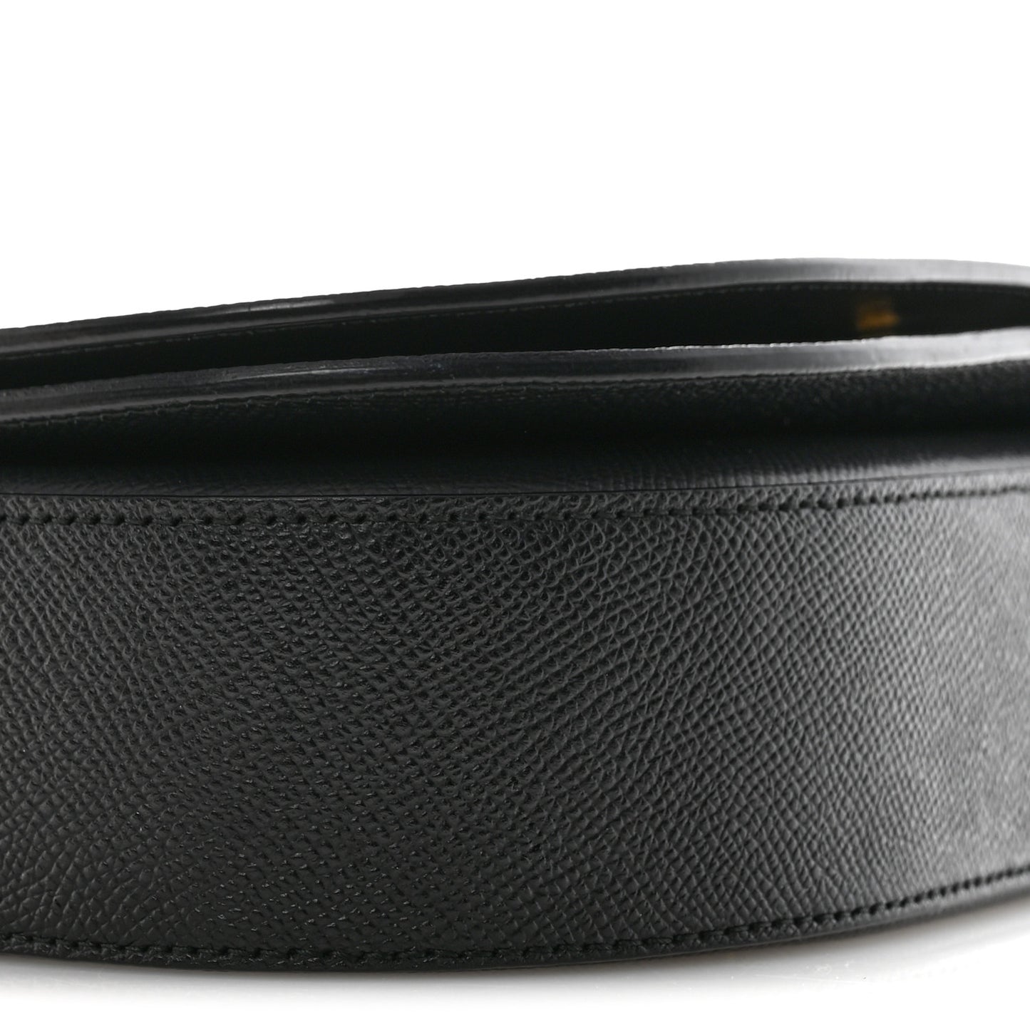 Signature Grained Calfskin Logo S Ville Day Bag Black