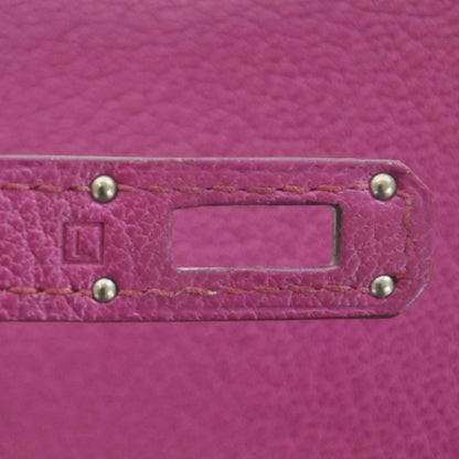 Hermes Chevre Mysore Medium Kelly Wallet Fuchsia 5 of 10