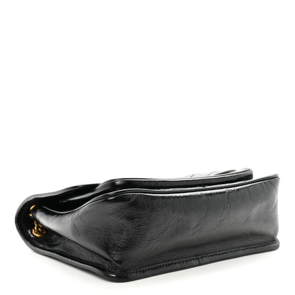 Saint Laurent Crinkled Calfskin Matelasse Monogram Baby Niki Chain Satchel Black 4 of 9
