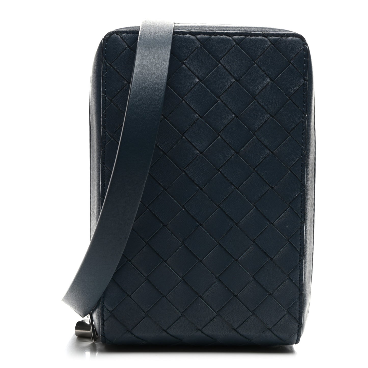 Nappa Intrecciato Crossbody Bag Navy