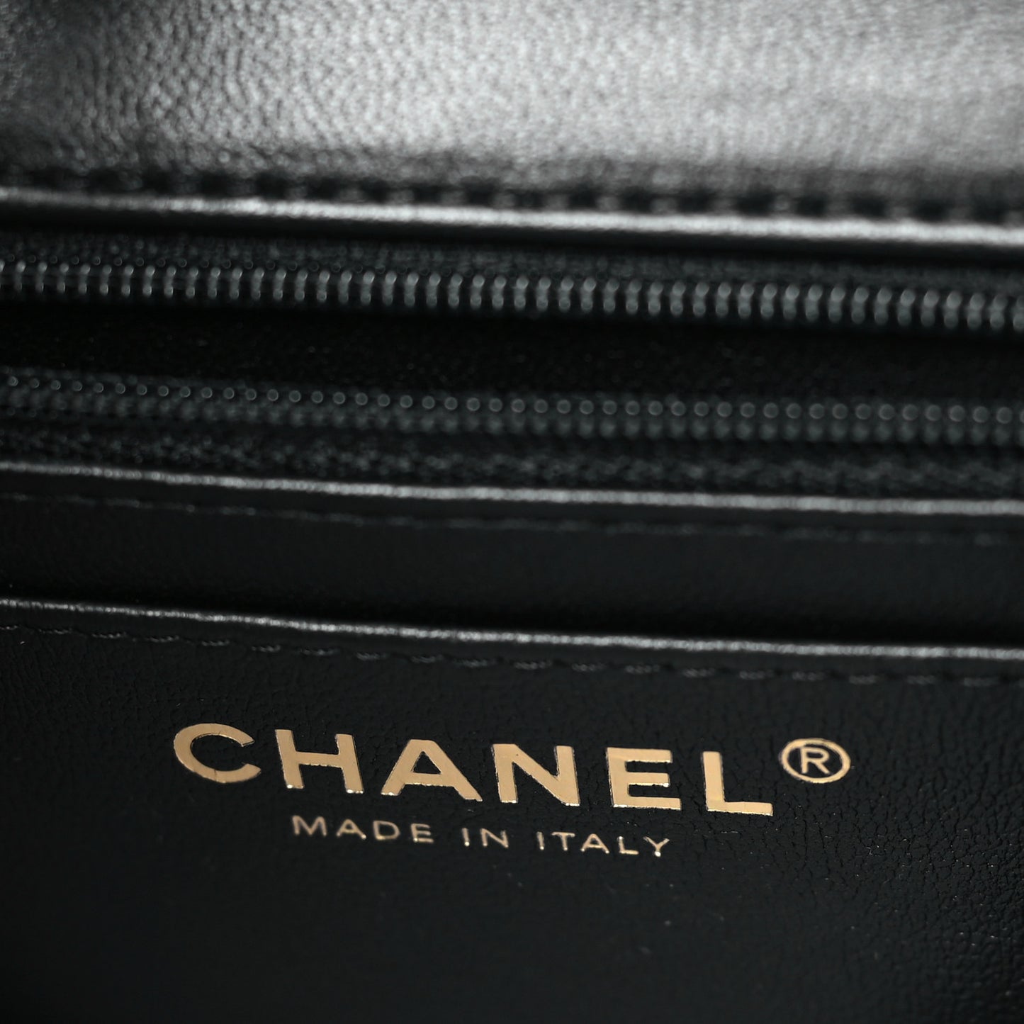 Lambskin Quilted Mini Top Handle Rectangular Flap Black