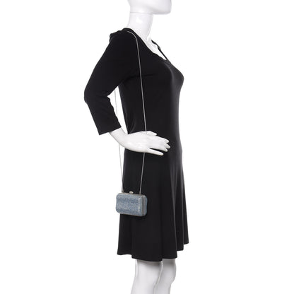 Judith Leiber Swarovski Crystal Minaudiere Clutch Blue 2 of 12