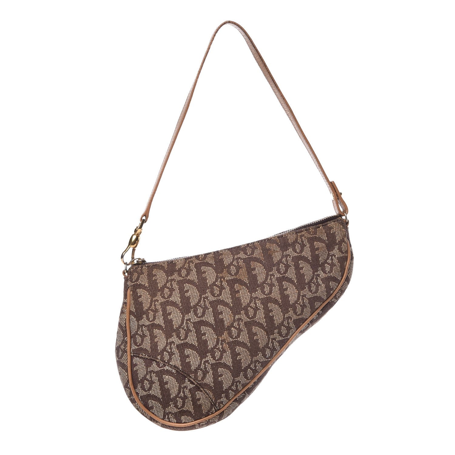 Christian Dior Monogram Mini Saddle Pochette Brown 1 of 12