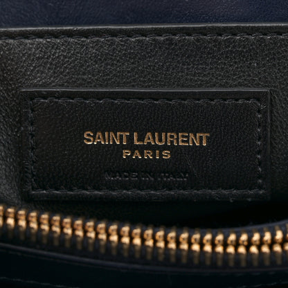 Saint Laurent Velvet Y Quilted Monogram Small Loulou Chain Satchel Medium Blue 6 of 12