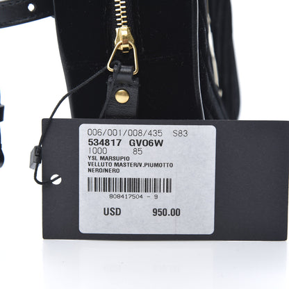 Saint Laurent Velour Matelasse Monogram Lou Belt Bag Black 12 of 12