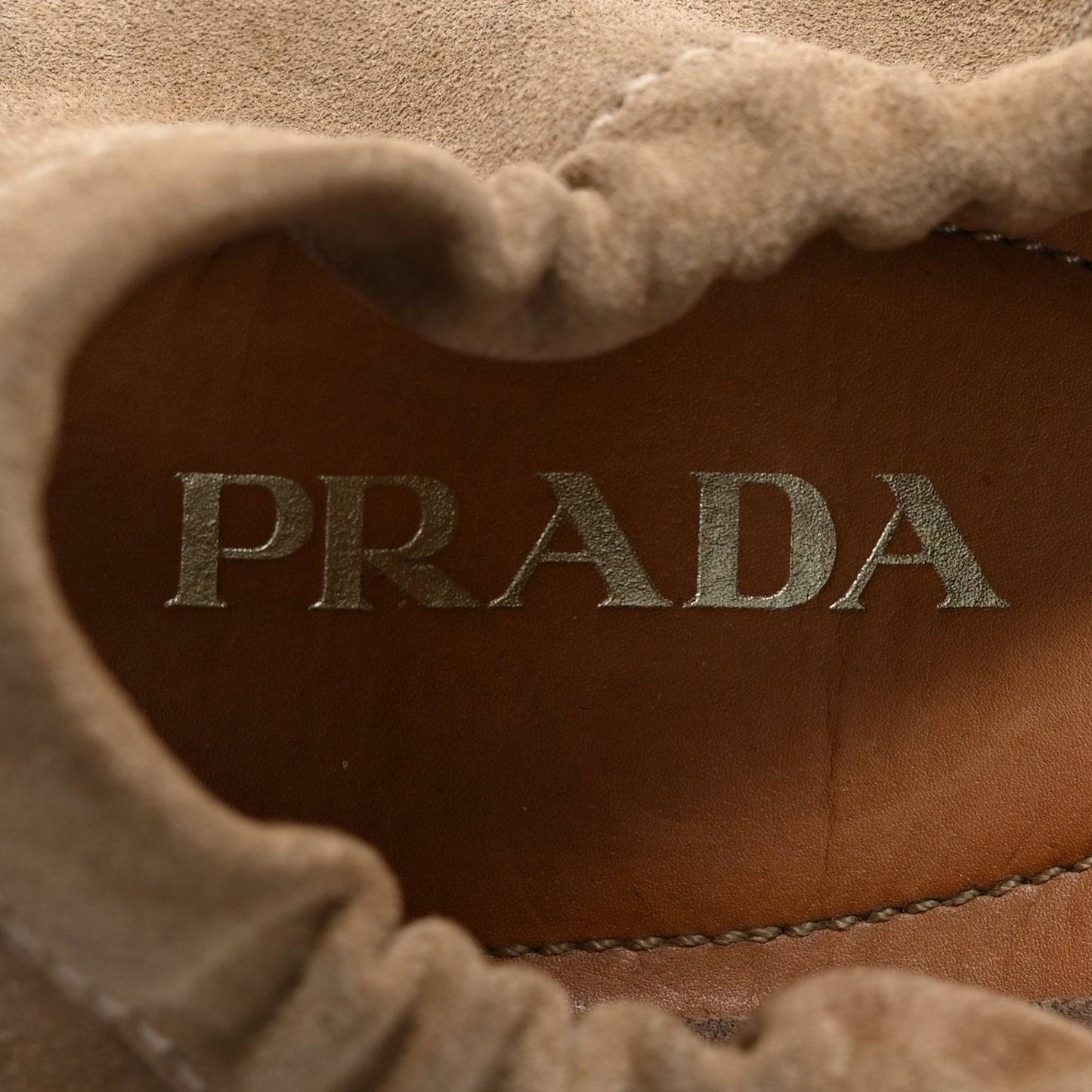 Suede Flats 40.5 Ecru