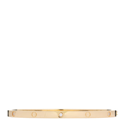 Cartier 18K Yellow Gold 6 Diamond Small LOVE Bracelet 17 1 of 8
