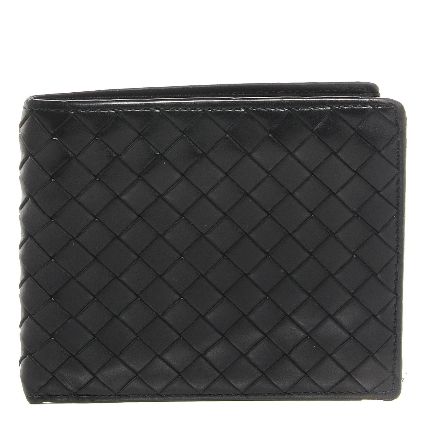 Intrecciato VN Mens Bi-Fold Wallet Nero Black