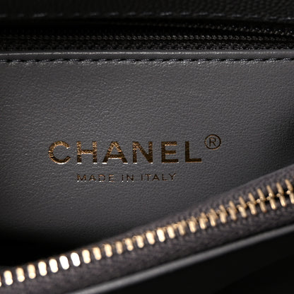 Chanel Caviar Quilted Small Coco Handle Flap Dark Grey 6 of 10
