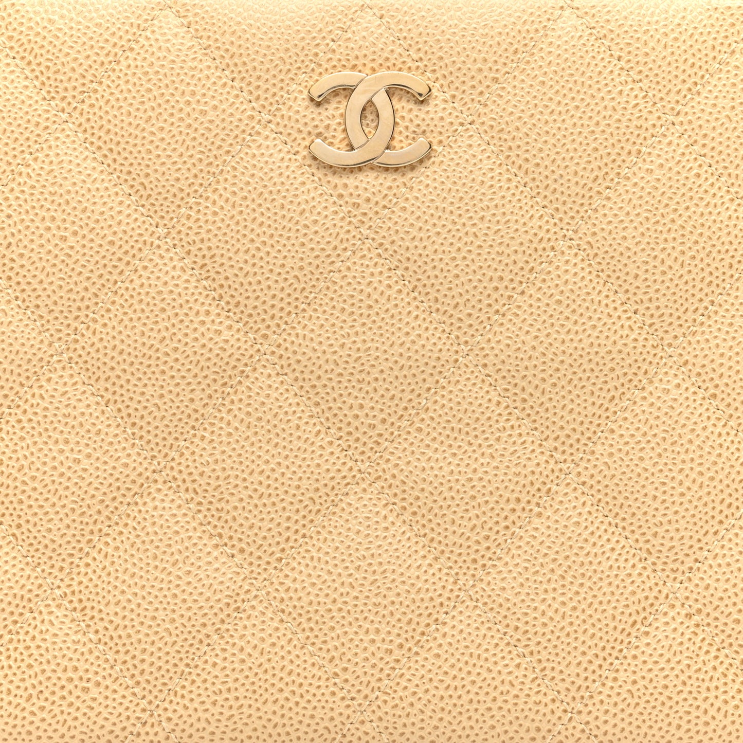 Caviar Quilted Tote Beige