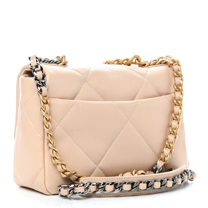 Chanel Lambskin Quilted Medium Chanel 19 Flap Beige 2 of 8