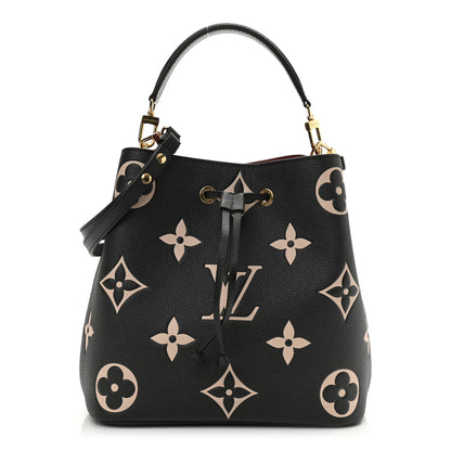 Louis Vuitton Empreinte Monogram Giant Neonoe MM Black Beige 3 of 9