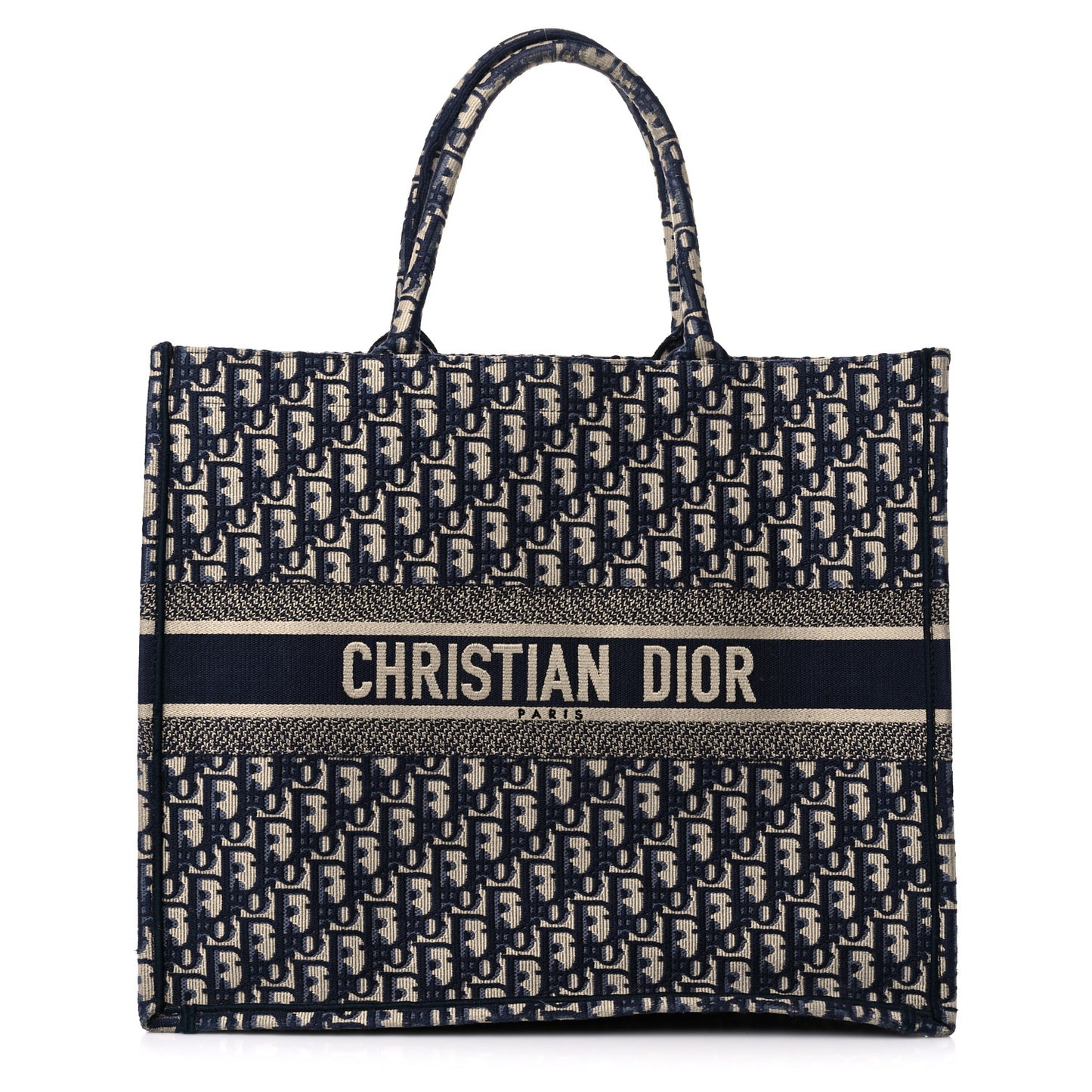 Oblique Large Book Tote Blue Multicolor