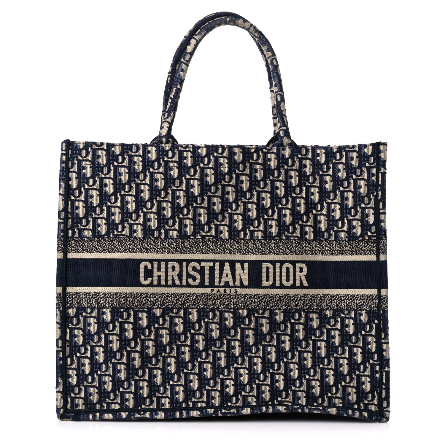 Christian Dior Oblique Large Book Tote Blue Multicolor 1 of 17
