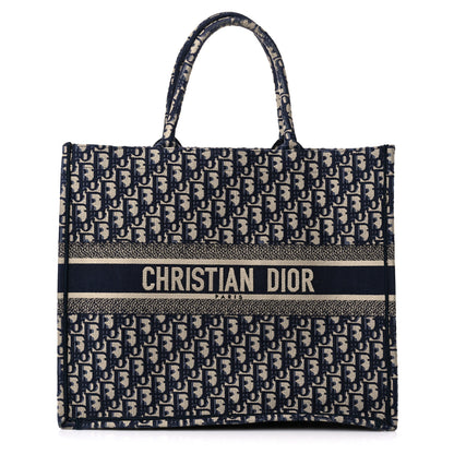 Christian Dior Oblique Large Book Tote Blue Multicolor 1 of 17