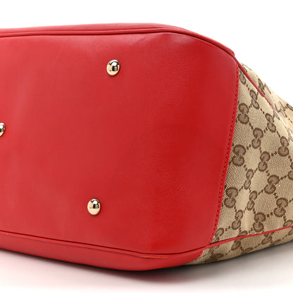 Gucci Monogram Medium Valentine Top Handle Bag Red 9 of 15