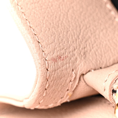 Saint Laurent Sheepskin Matelasse Chevron Monogram Medium College Bag Rose Poudre 12 of 17