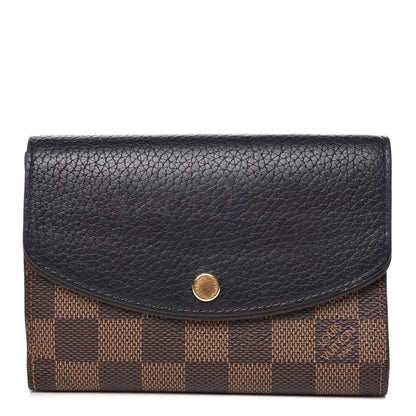 Louis Vuitton Damier Ebene Normandy Compact Wallet Black 1 of 13