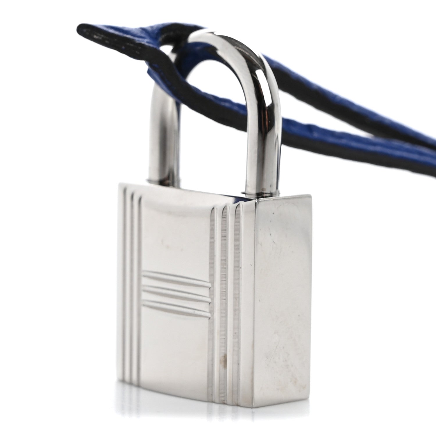 Hermes Togo Lock and Key Clochette Set  Bleu Electrique Rose Pourpre 5 of 6