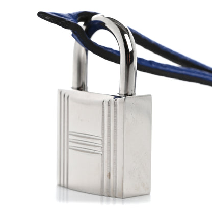 Hermes Togo Lock and Key Clochette Set  Bleu Electrique Rose Pourpre 5 of 6