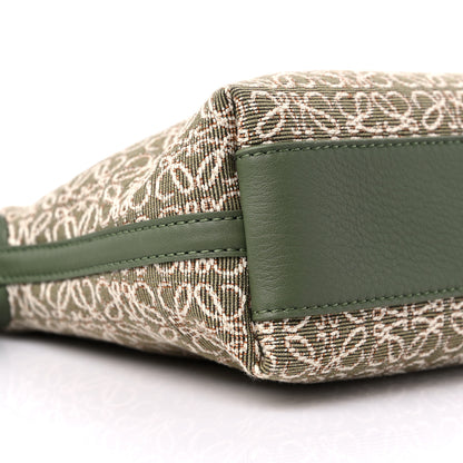 Loewe Jacquard Anagram Calfskin Mini Flamenco Knot Clutch Avocado Green 7 of 8