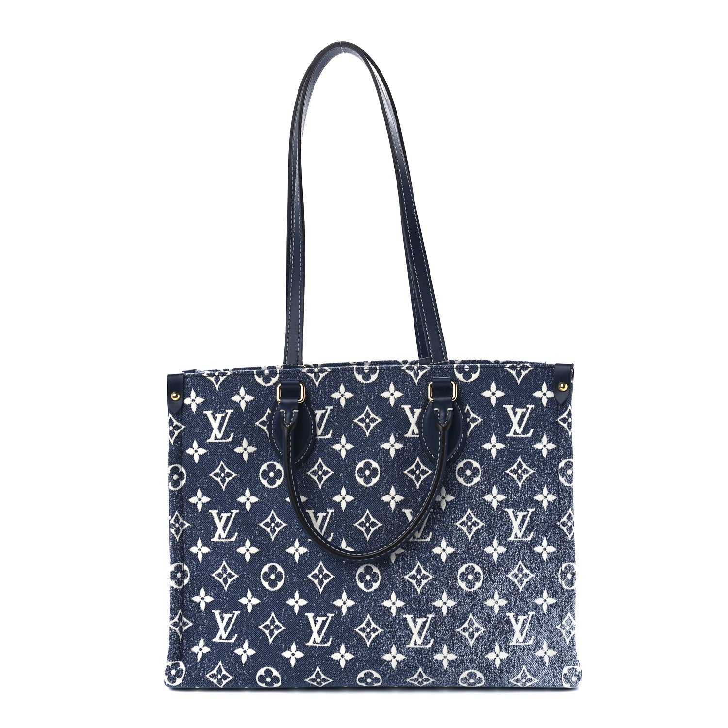 Louis Vuitton Monogram Jacquard Denim Onthego MM Bleu 1 of 10