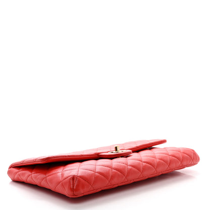 Chanel Caviar Quilted Flap Clutch Red 4 of 7