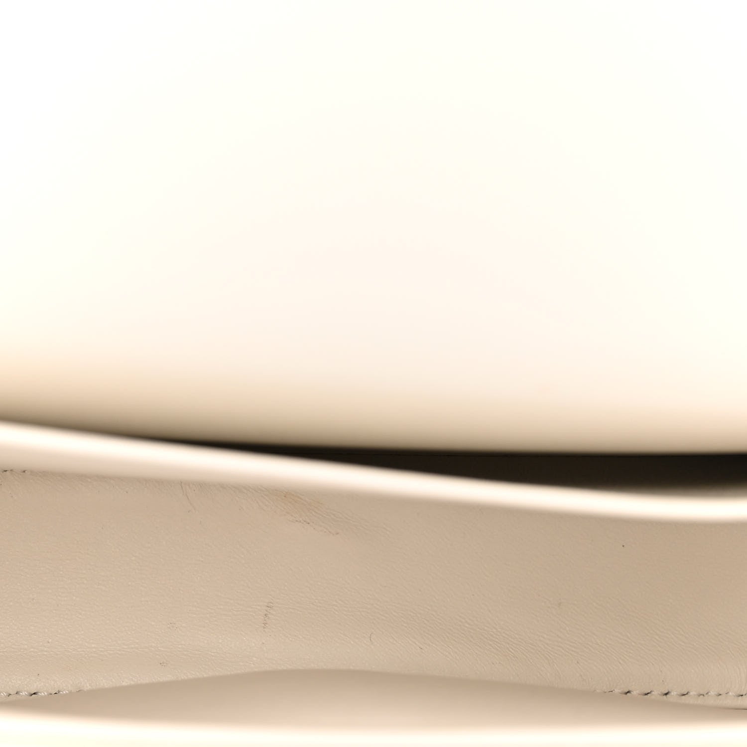 Celine Shiny Calfskin Cuir Triomphe Chain Shoulder Bag White 5 of 11