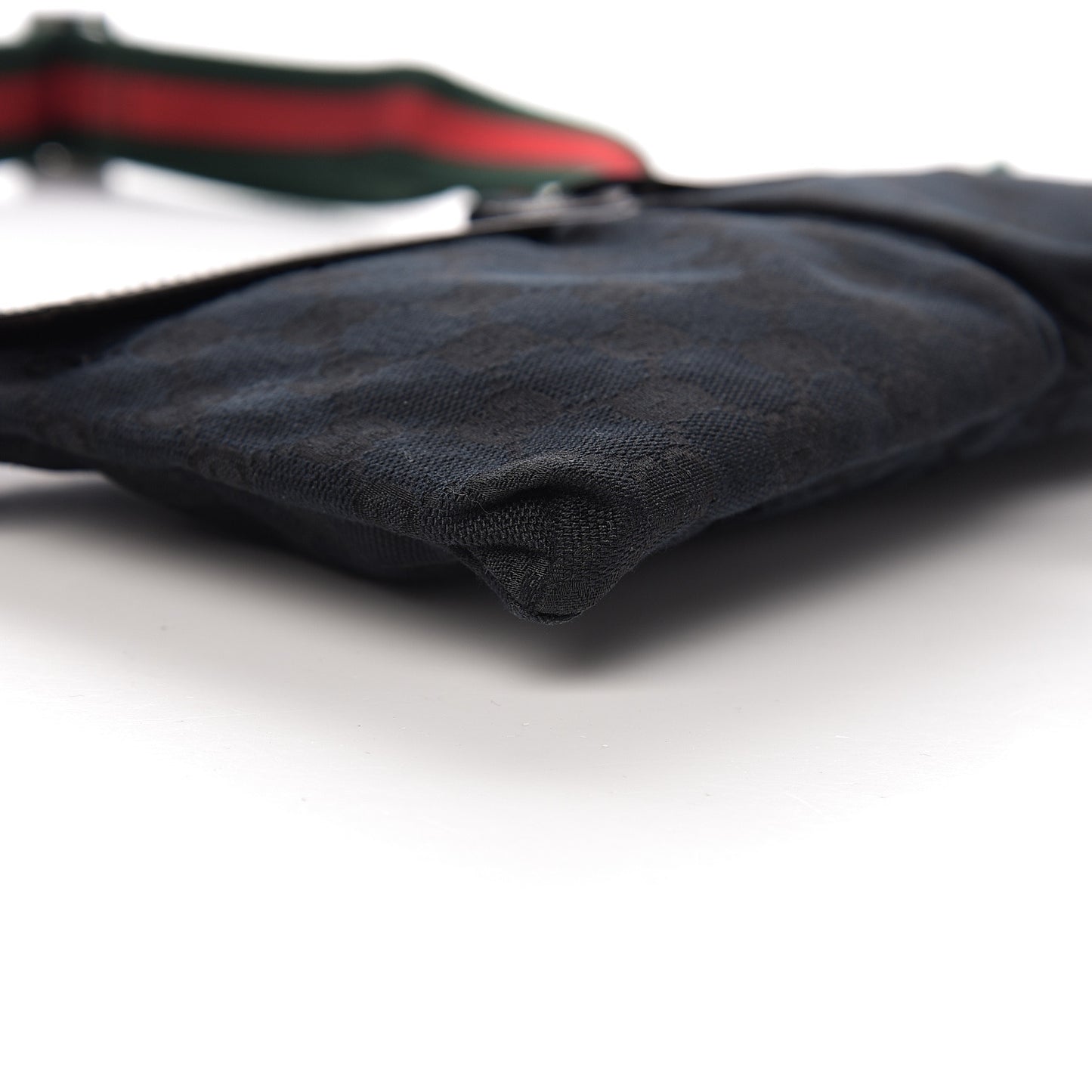 GG Monogram Web Double Pocket Belt Bag Black