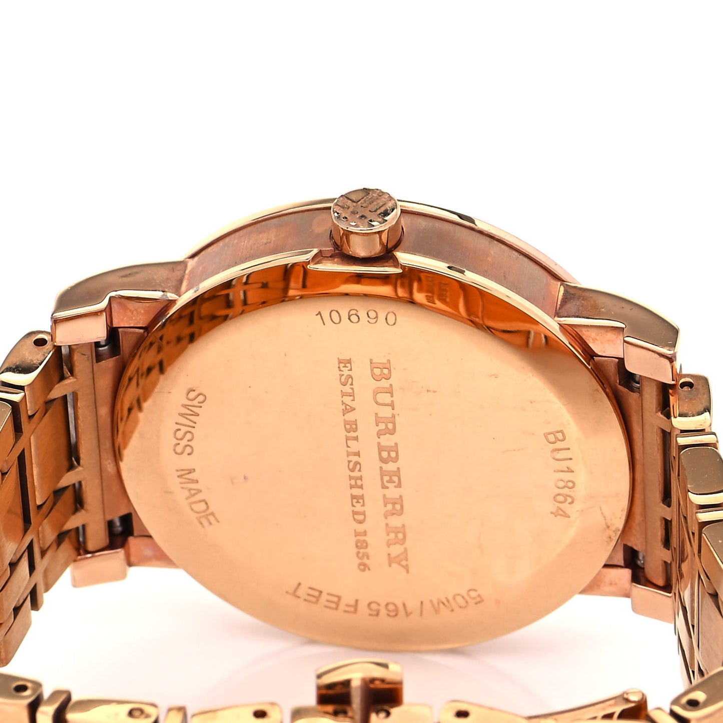 Stainless Steel 38mm Heritage Quartz Watch Rose BU1864