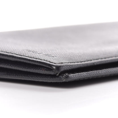 Prada Saffiano Flap Wallet Black 10 of 13