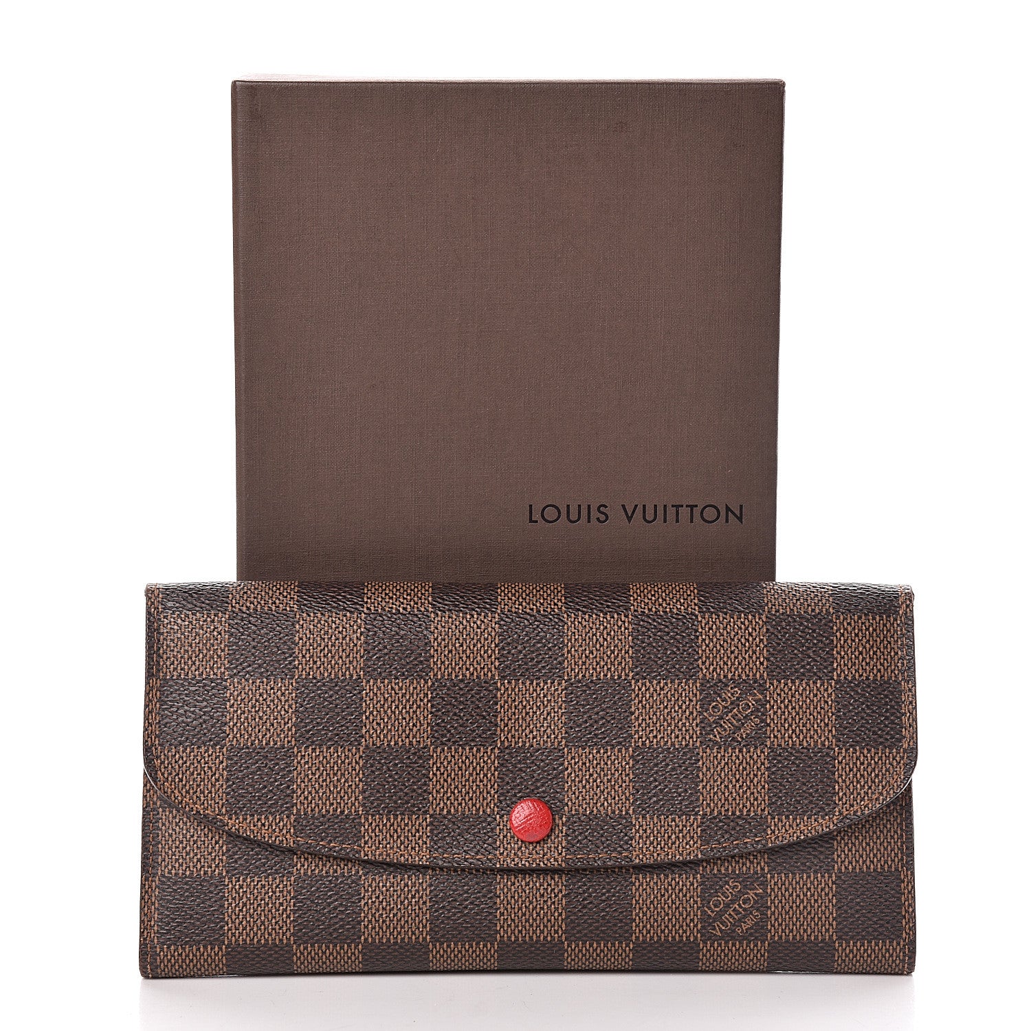 Louis Vuitton Damier Ebene Emilie Wallet Red 11 of 11