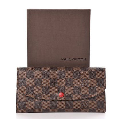 Louis Vuitton Damier Ebene Emilie Wallet Red 11 of 11