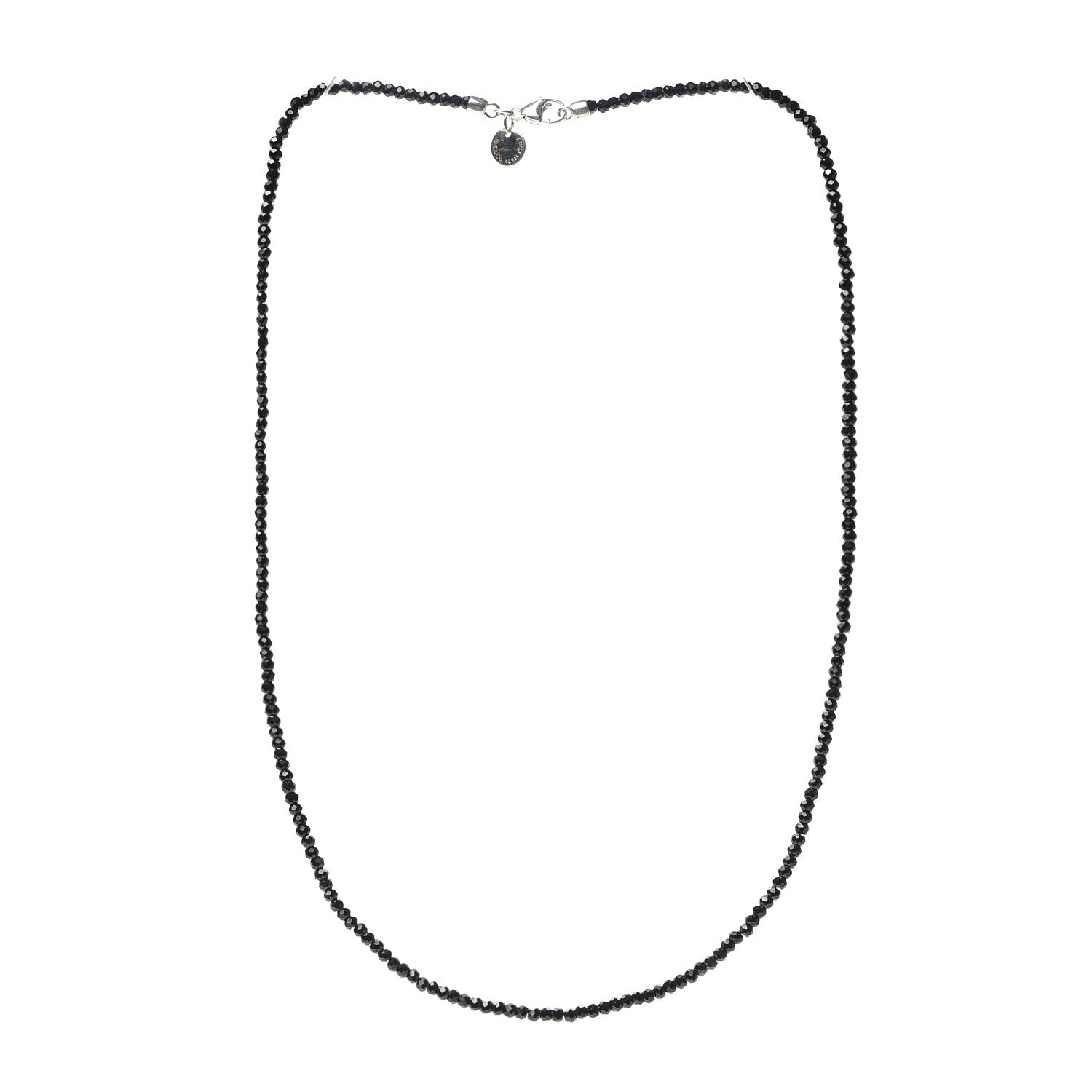 Tiffany Sterling Silver Black Spinel Ziegfeld Bead Necklace 7 of 15