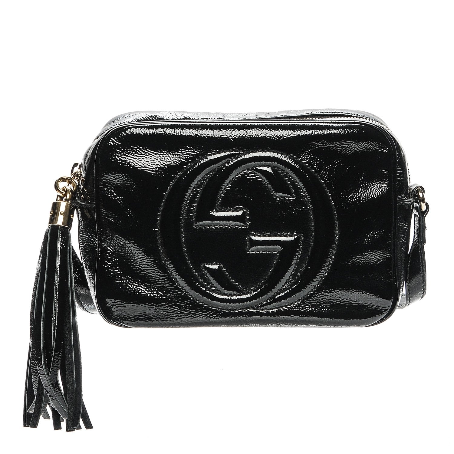 Gucci Soft Patent Small Soho Disco Bag Black 1 of 5