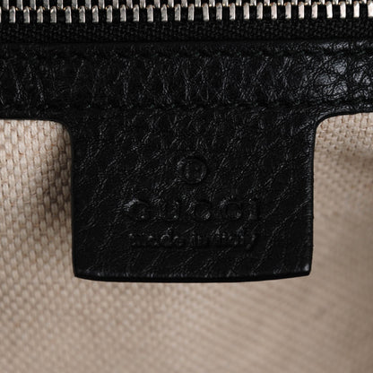 Gucci Pebbled Calfskin Studded Medium Soho Chain Shoulder Bag Black 6 of 7