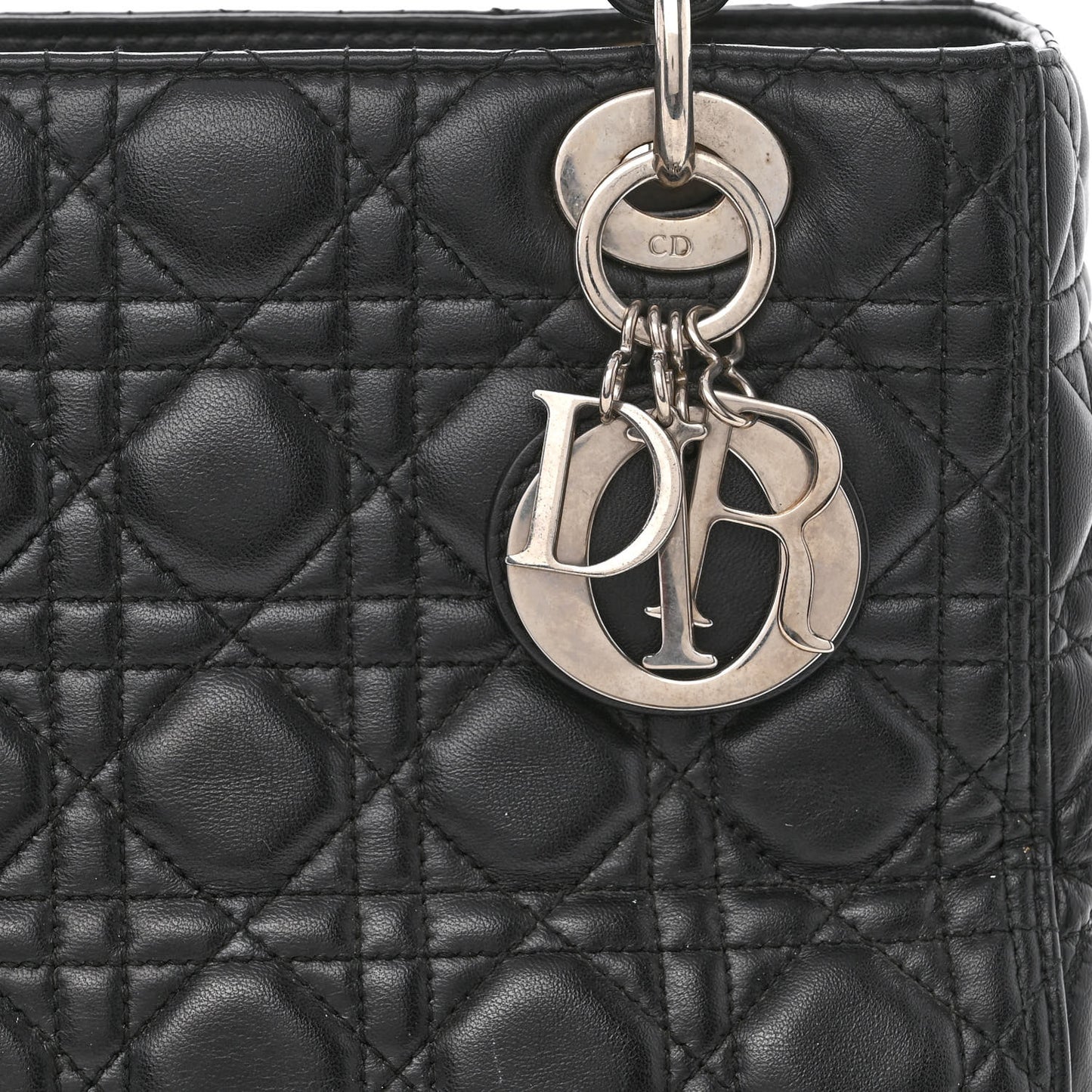 Lambskin Cannage Medium Lady Dior Black