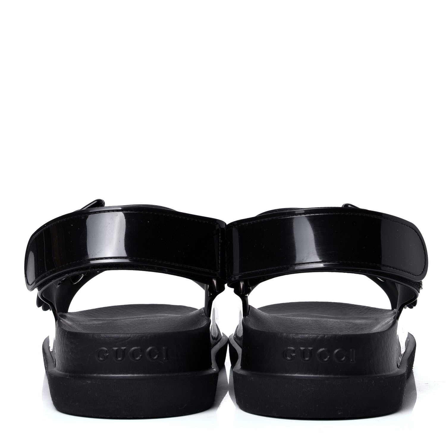 Gucci Rubber Mini Double G Womens Isla Dad Sandals 40 Black 4 of 5
