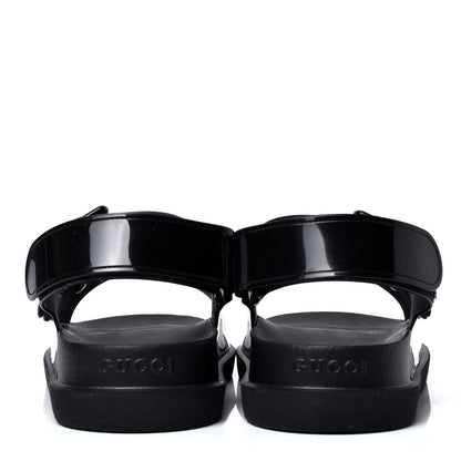 Gucci Rubber Mini Double G Womens Isla Dad Sandals 40 Black 4 of 5