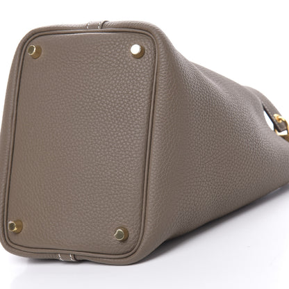 Hermes Taurillon Clemence Picotin Lock 18 PM Etoupe 10 of 11