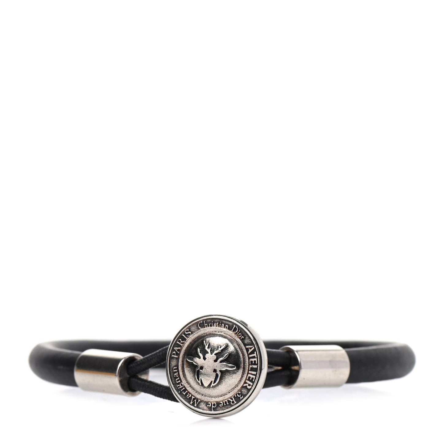 Calfskin Bee Bracelet Black