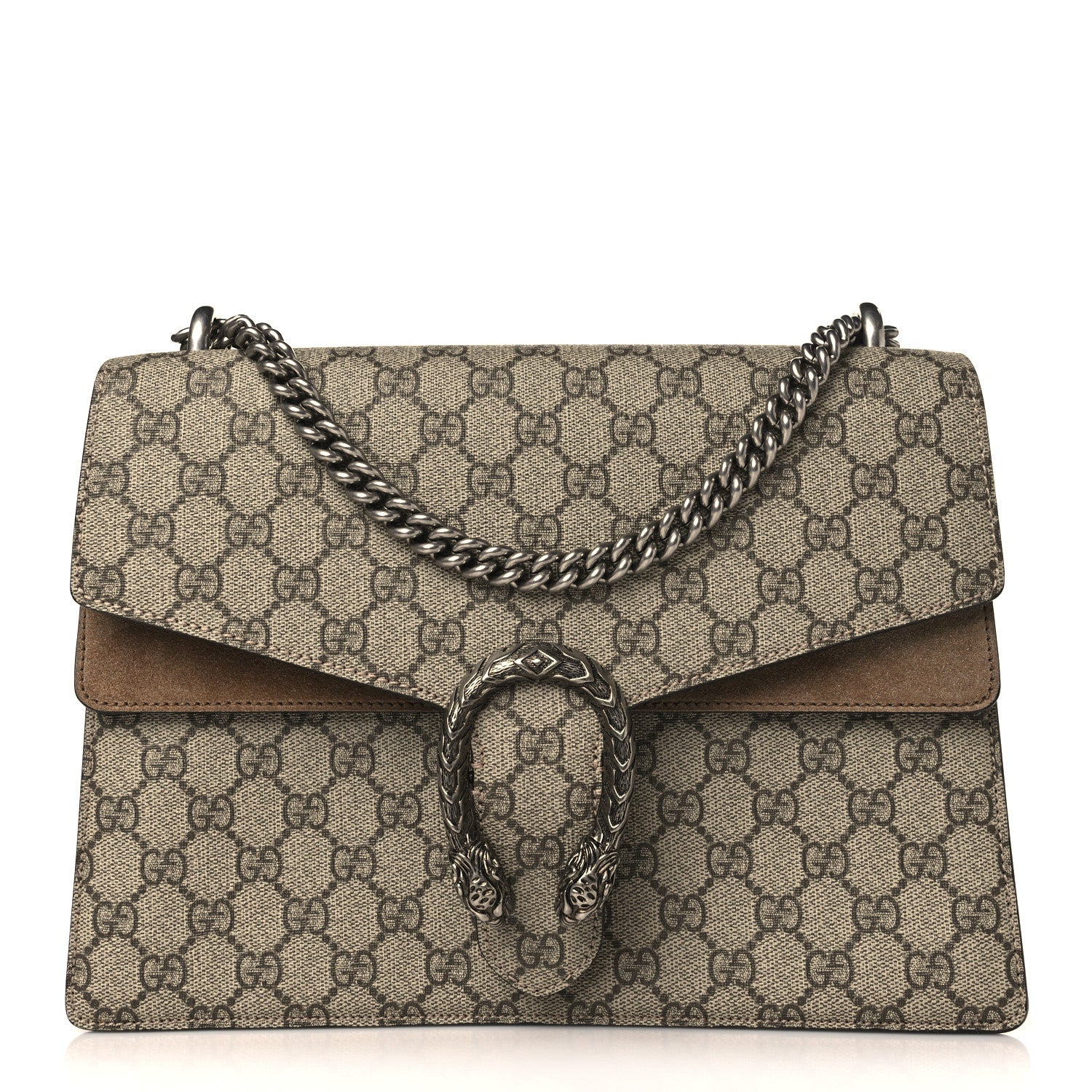 Gucci GG Supreme Monogram Medium Dionysus Shoulder Bag Taupe 1 of 10