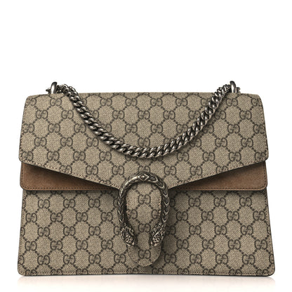 Gucci GG Supreme Monogram Medium Dionysus Shoulder Bag Taupe 1 of 10