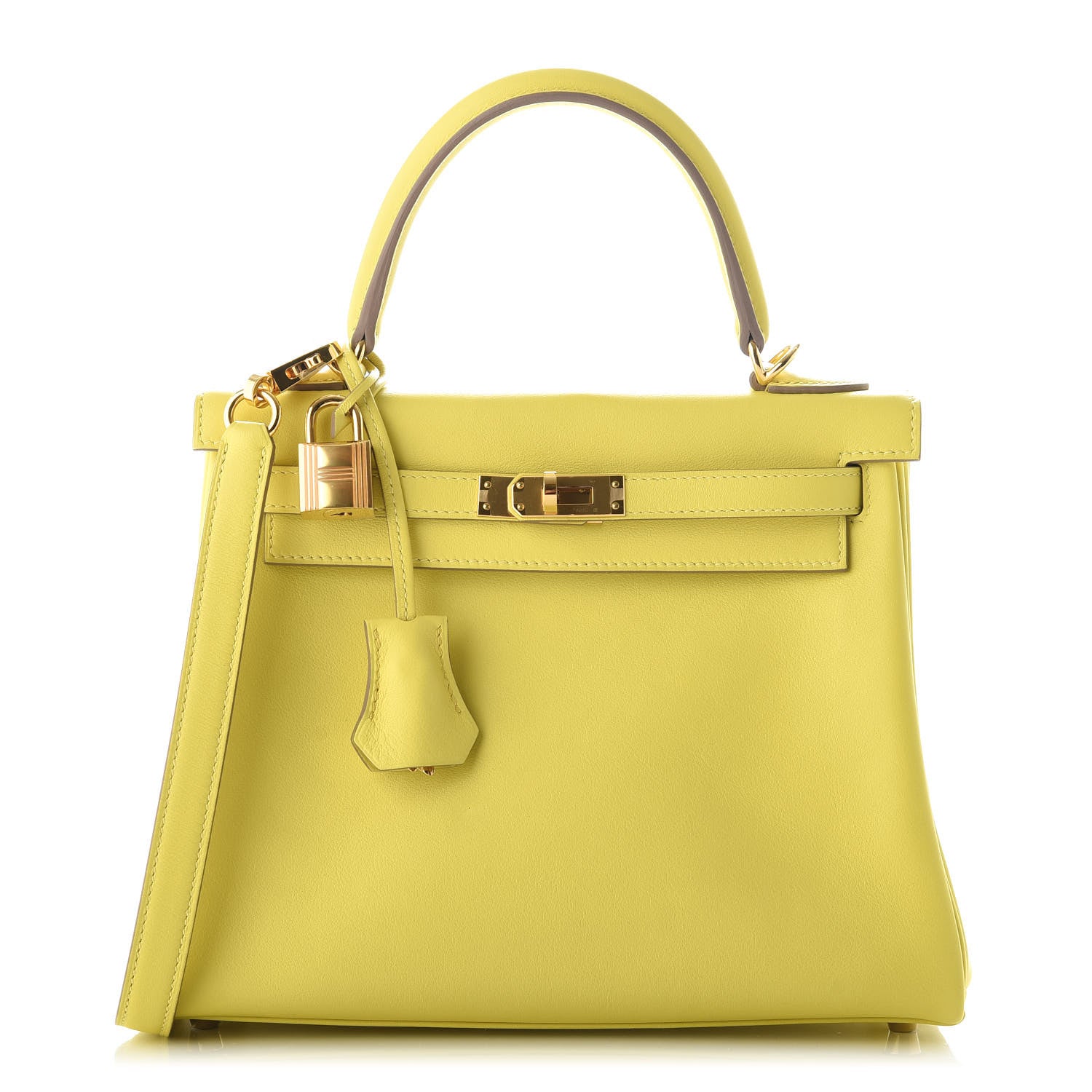 Hermes Swift Kelly Retourne 25 Lime 1 of 10